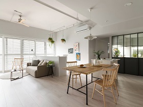 100㎡ | 譜出專屬性風格 與現(xiàn)代家具結(jié)合  交織出混合生活藝術